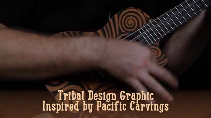 Amazon.com: Luna Tribal Concert Cutaway Acoustic/Electric Ukulele