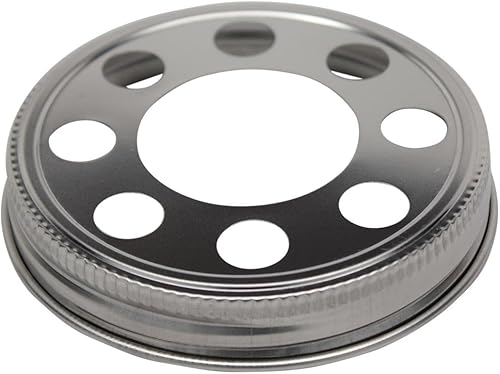 Tapa de iluminación de acero inoxidable para frascos de conservas (3 unidades, boca ancha)