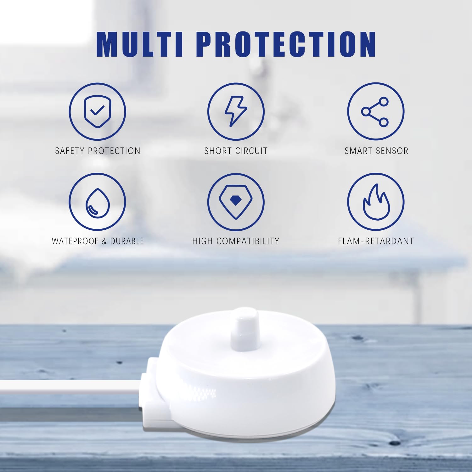 Ladegerät Ersatz passend für Oral B elektrische Zahnbürste IO Serie 3 4 5 6, 3757, Induktive Ladestation, tragbares, wasserdichtes Netzkabel