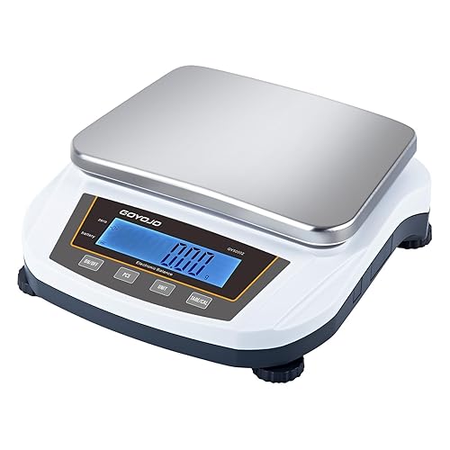 GOYOJO Balanza analítica digital y escala de laboratorio, capacidad de 176.37 oz, precisión de 0.00 oz, acero inoxidable, multiunidad (gozctlb) para
