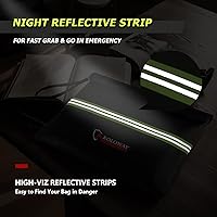 Vista 4 de ROLOWAY Bolsa de documentos ignífuga (14 x 11 pulgadas) con capa de papel de aluminio mejorada de 5200 ℉, bolsa ignífuga para documentos con tira