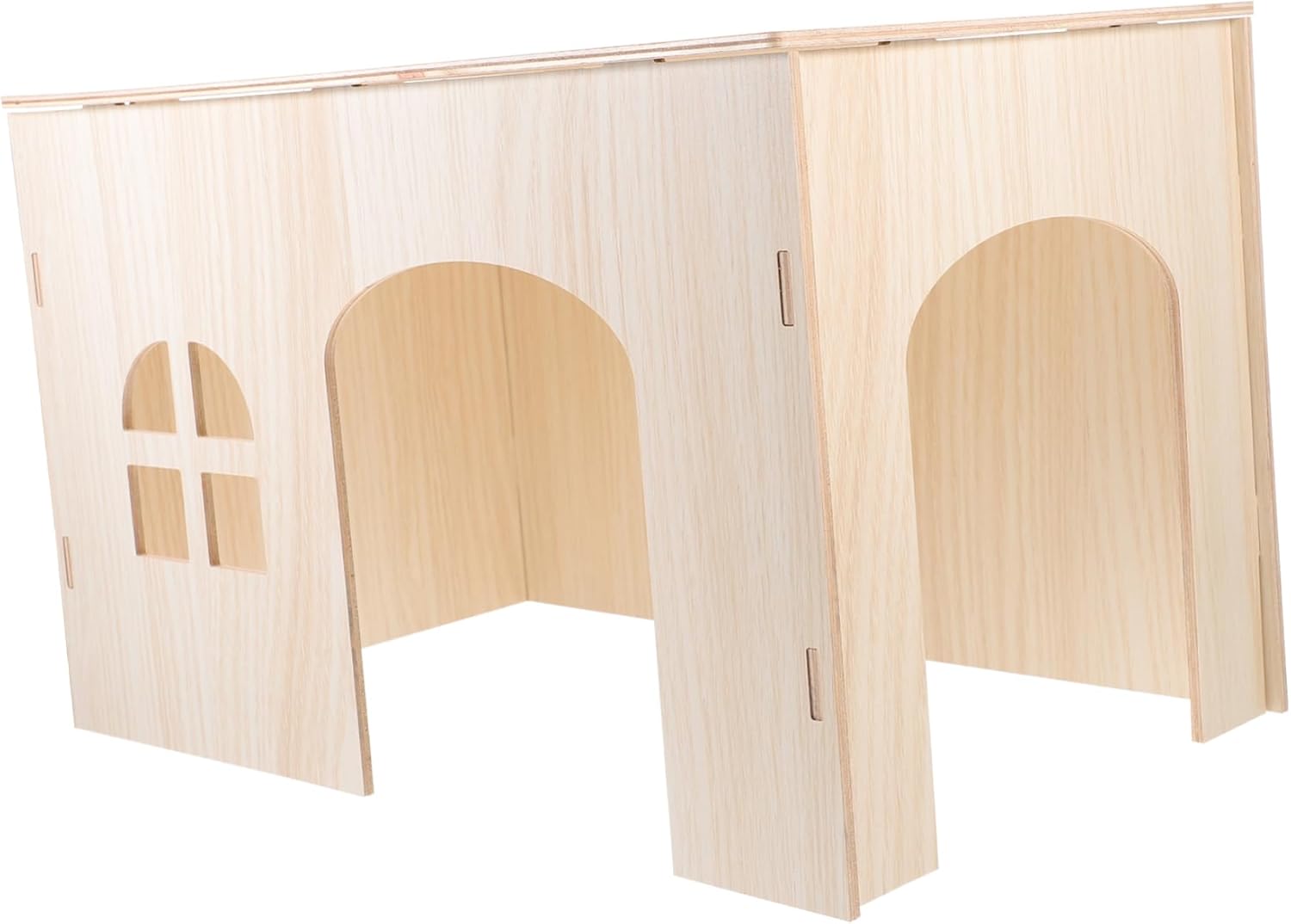 UPKOCH Wooden Hamster Hideout House Small Animal Habitat for Guinea Pigs Chinchillas and Other Pets Spacious Multi Functional Design for Climbing Playing and Resting