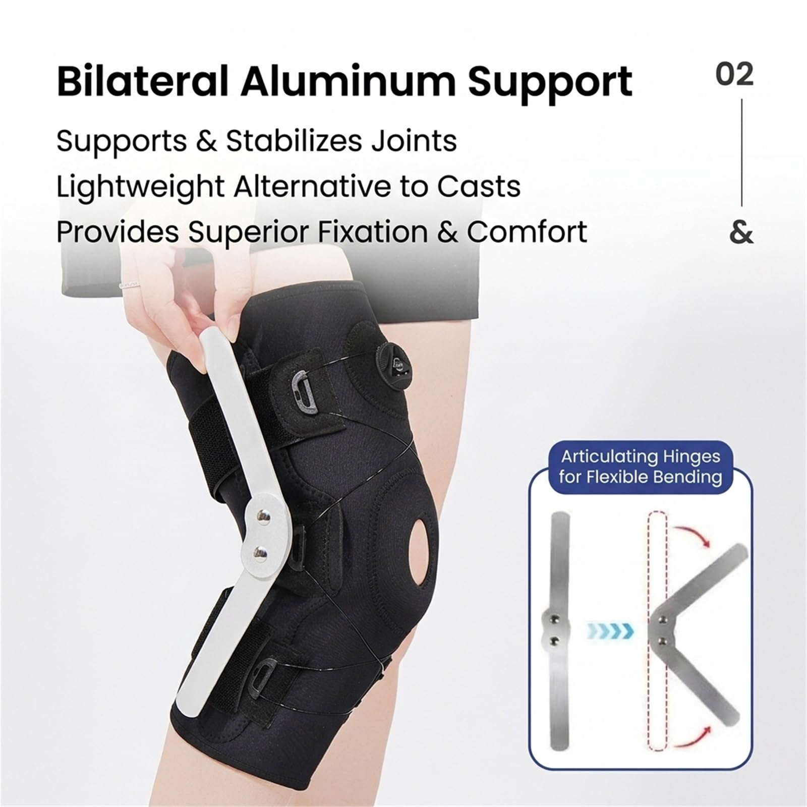 Genouillère de Sport de Maintien avec Coussinet EVA Anti-Choc et Sangles de Compression Ajustables Attelle de Genou Rotulienne pour Running Basketball Fitness et Musculation Homme Femme(M)