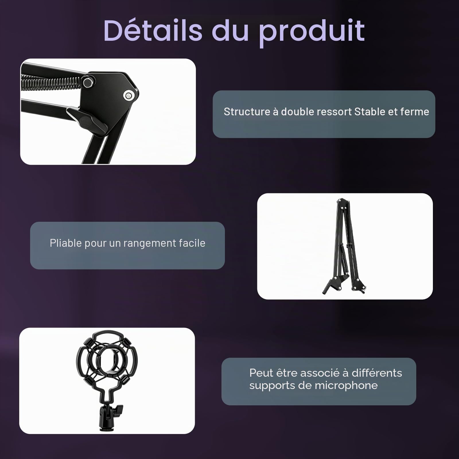 Ensemble d'équipement de podcast, microphone de streaming, kit de démarrage de podcast, condensateur USB, kit de mixage audio avec carte son pour streaming, chant, enregistrement de podcast, convient