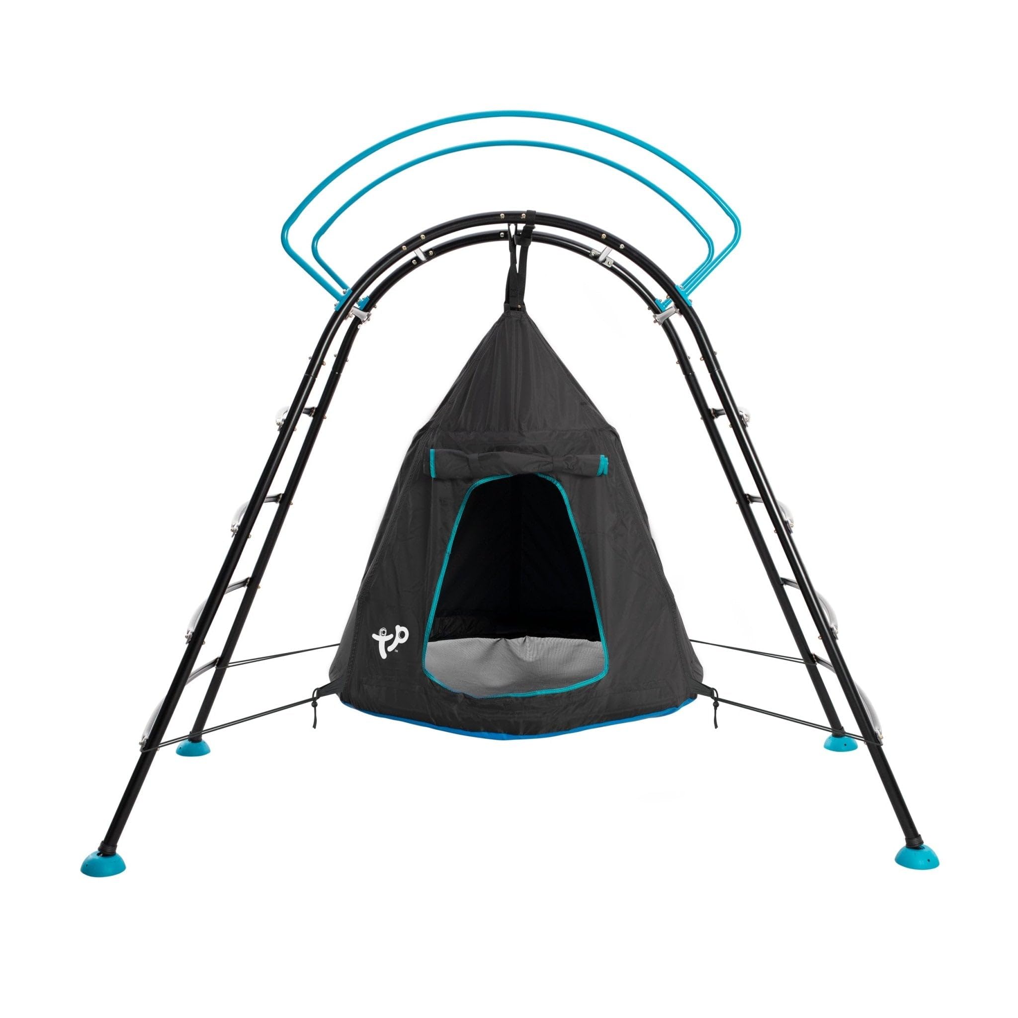 TP Toys TP848 TP Monkey Bar Kletterer und UFO hängende Fort Höhle, Dschungel-Fitnessstudio, aktiver Outdoor-Spaß, Alter 3-8, Schwarz, M
