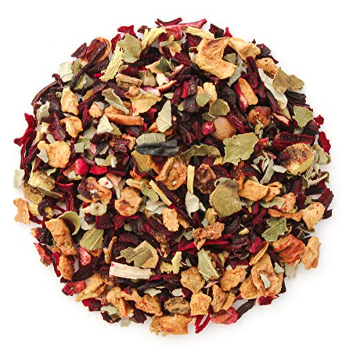 Teabloom Organic Herbal Tea, Wildberry Mélange Loose Leaf Tea, Berry Flavor Herbal Tea, Usda Organic Whole Leaf Blend, 3.88 Oz/110 G Canister Makes 35-50 Cups #TOP1