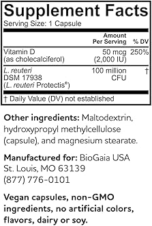 BioGaia Protectis Immune Active Probiotic | Probiotic + Vitamin D | Supports Immune, Digestive and Overall Health | Probiotics for Men & Women | Capsules | 60 Day Supply