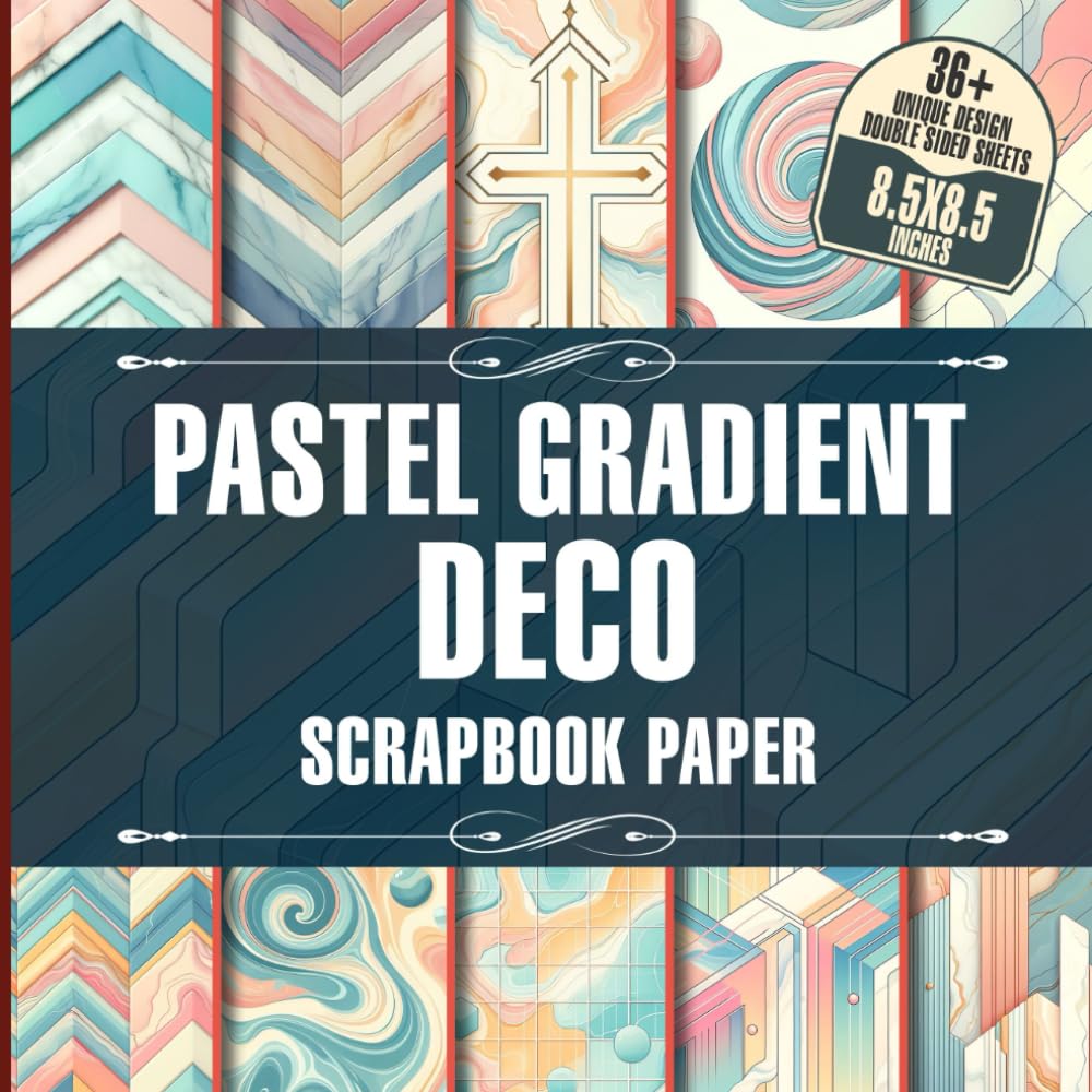 Pastel Gradient Deco Scrapbook Paper