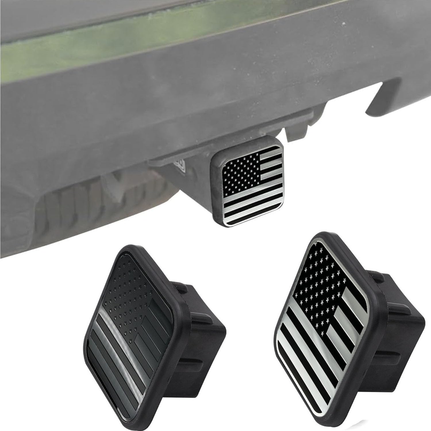 Tappo di copertura del tubo di copertura del gancio di traino Tappo di copertura del tubo del ricevitore di traino flessibile nero universale in gomma per veicoli