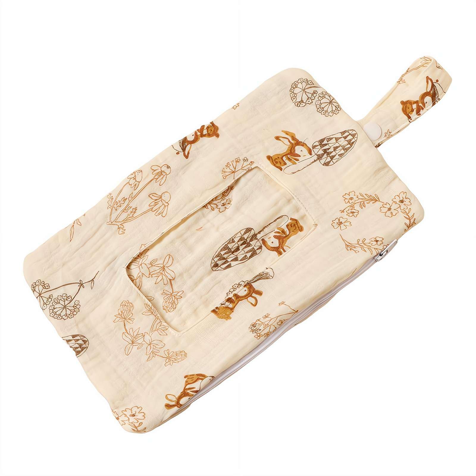 Quilted Baby Wipe Holder, 2026 Floral Quilted Diaper Pouch, Portable Mommy Bag for Stroller, for Travel Stroller Daily Casual