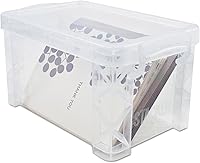 Vista 2 de Advantus 40307 Super Stacker - Cajas de almacenamiento, capacidad para 400 tarjetas de 3 x 5, plástico, transparente
