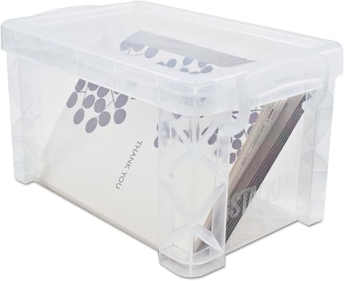 Miniatura 2 de Advantus 40307 Super Stacker - Cajas de almacenamiento, capacidad para 400 tarjetas de 3 x 5, plástico, transparente