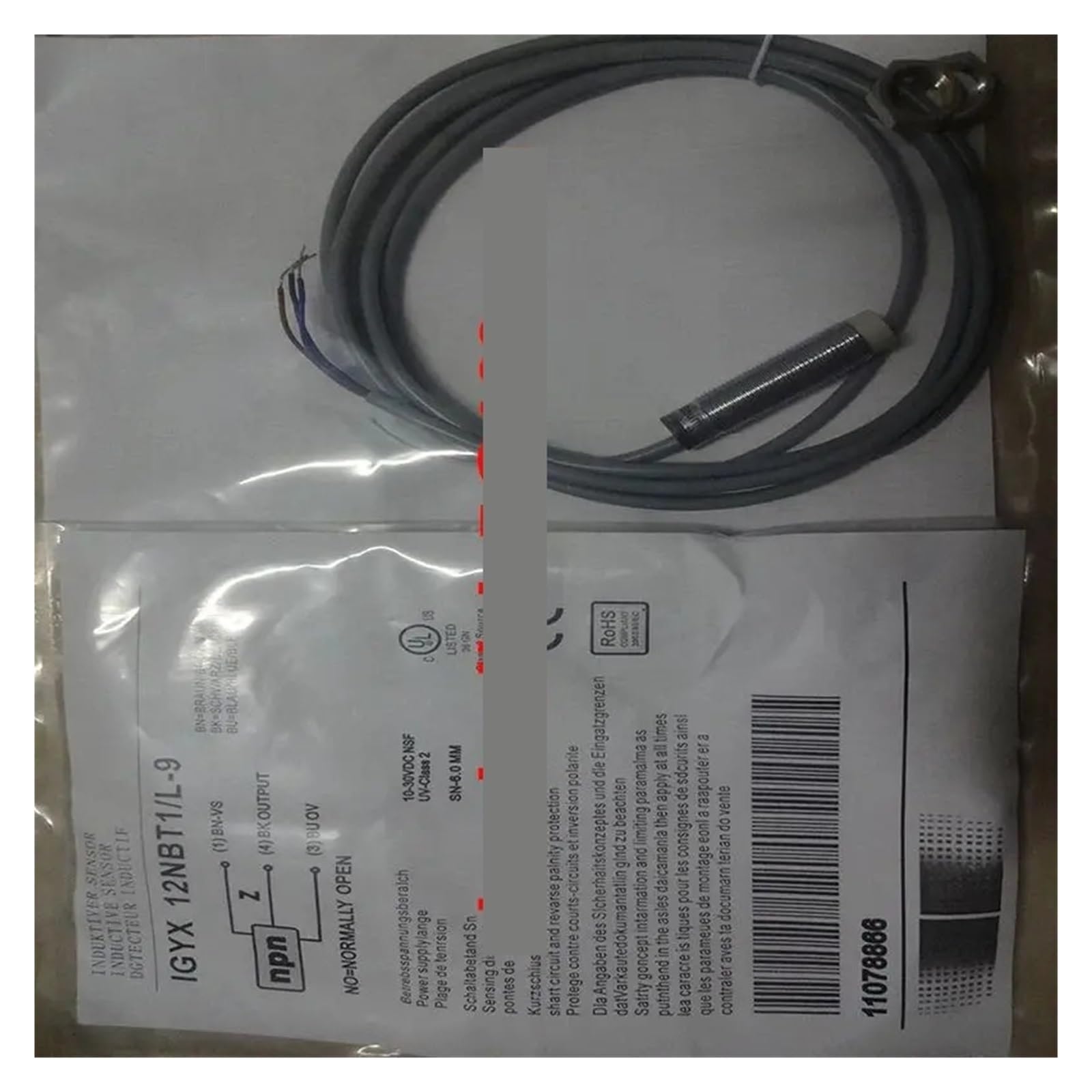 CJKXPZMH 1pcs proximity switch sensor IGYX08P37B3/L IGYX08P17B3/L IGYX12N37B3/S14L IGYX18N17B3/S14L(IGYX08P37B3-L)