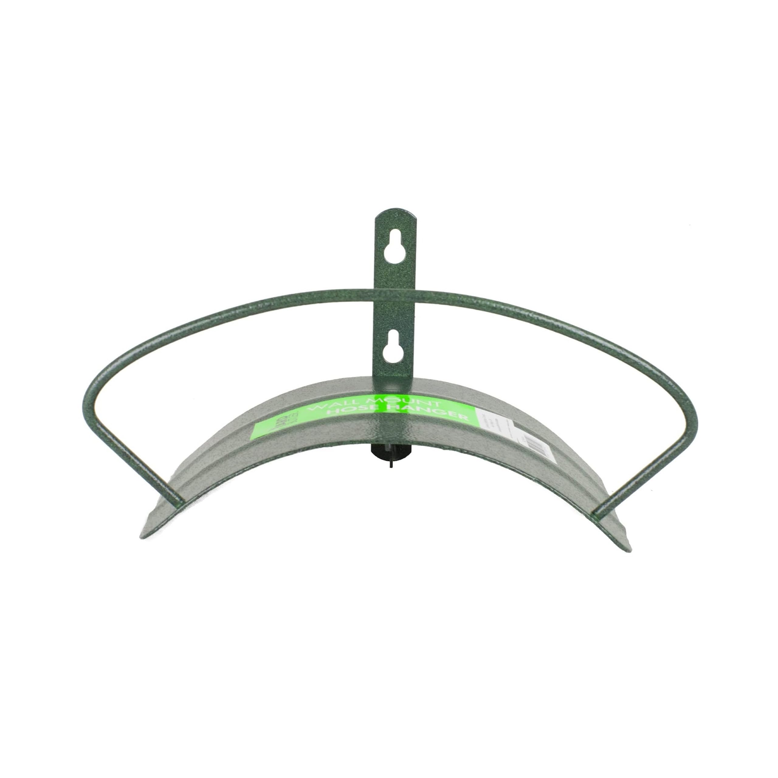 Deluxe Heavy Duty Wall Mount Hose Hanger Easily Holds 100’ Of 5/8’ Hose Solid Steel Extra Bracing And Patented Design In DECORATIVE DESIGNS IHCWM-1 Textured Forest Green