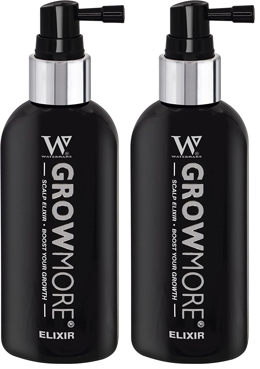 Watermans Sérum de Croissance des Cheveux Élixir Plus 100 ml - Traitement Épaississant pour Cheveux, Barbe et Sourcils (Lot de 2)