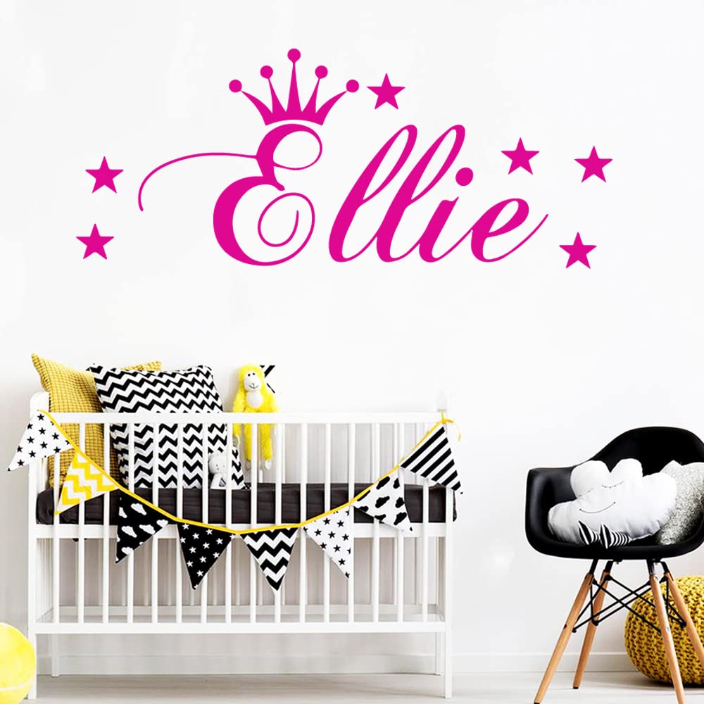 Stickers Muraux Personnalisés Prénom Fille – Décoration Baptême Ou Crèche
