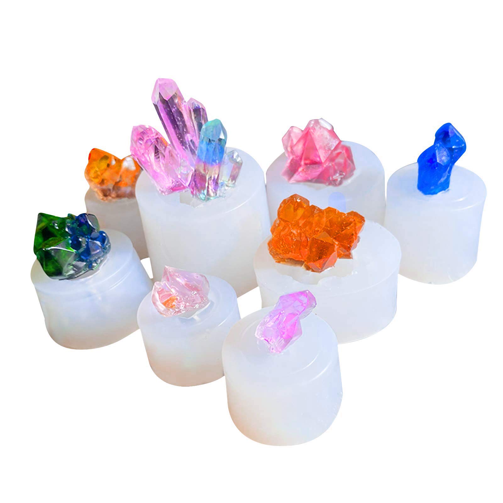 Souarts Rock Resin Moulds Quartz Rock Epoxy Resin Moulds Stone Resin Moulds Silicone Crystal Stone Gravel Epoxy Resin Moulds for Craft Keychain Project