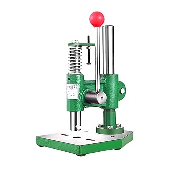 Small Arbor Press with Automatic Rebound Handle, 5.9in Max Height - Manual Leather Hole Punching Machine for Efficient Mounting, Removal & Compression of Workpieces