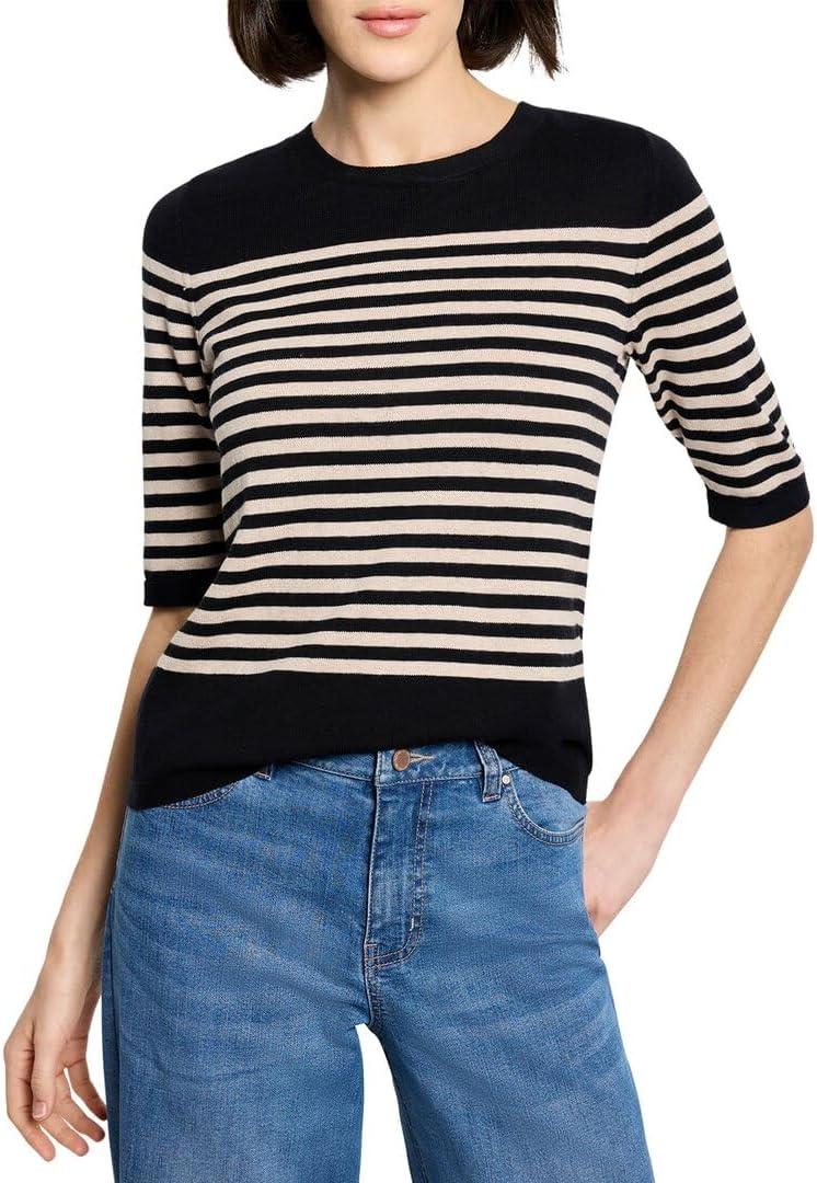 NIC+ZOE Women's Stripe Pure Cotton Sweater Tee
