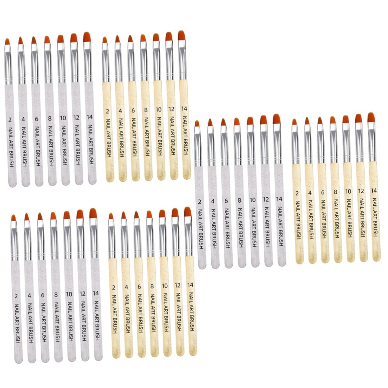 FOMIYES 3 Set Di Pennelli Per Nail Art Penna Per Pittura in Gel Per Unghie Set Per Manicure Penna Per Nail Art in Oro Versatile Per Nail Design 14 Pezzi * 3