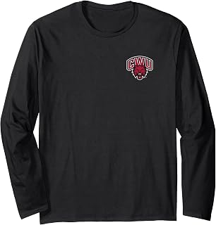 Central Washington University Wildcats Primary Left Chest Long Sleeve T-Shirt