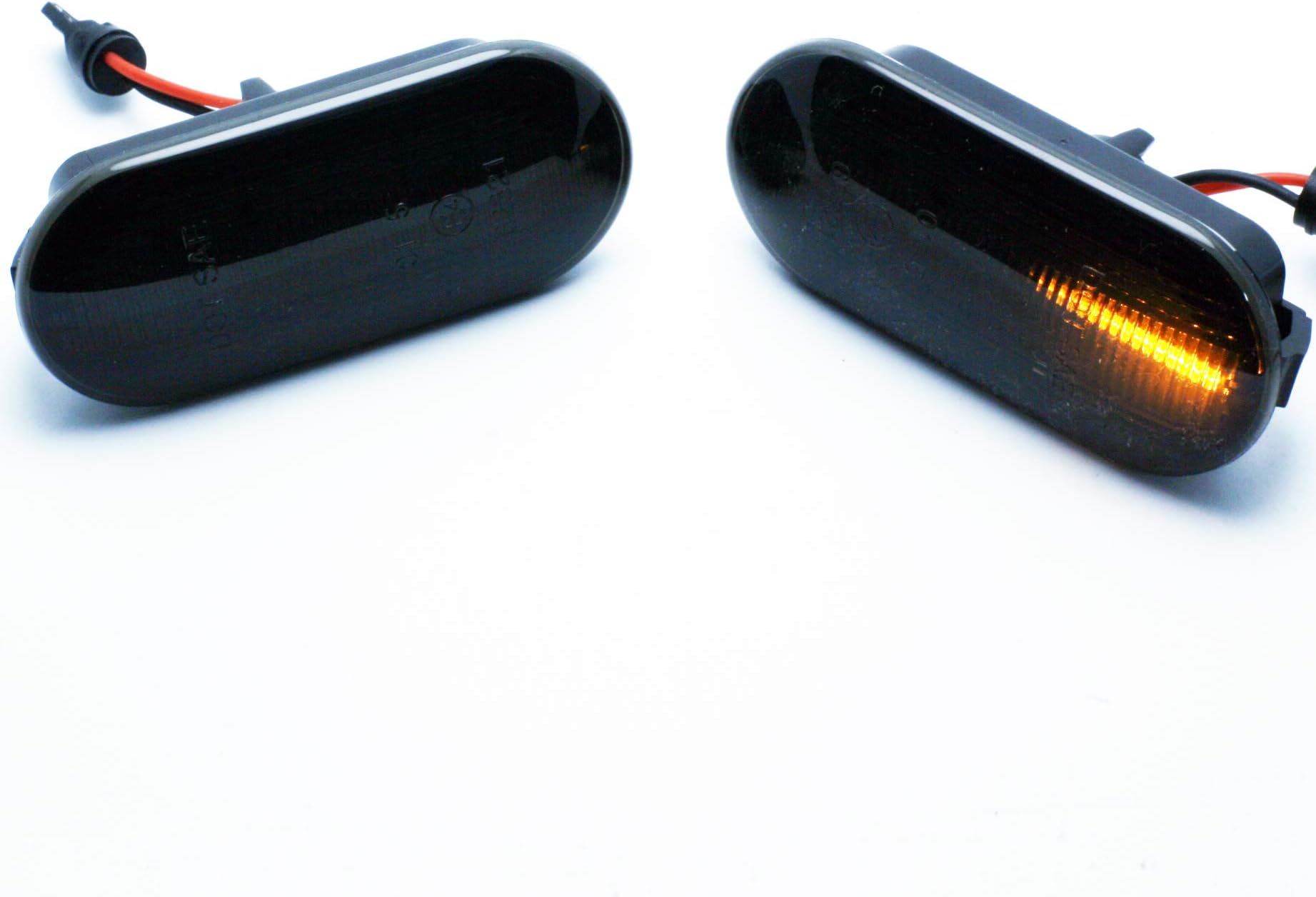 2 Clignotants Latéraux Répétiteurs LED Noir Pour BMW E46 Série 3 Phase 2 (2001-2006) - Style Sportif, Plug & Play