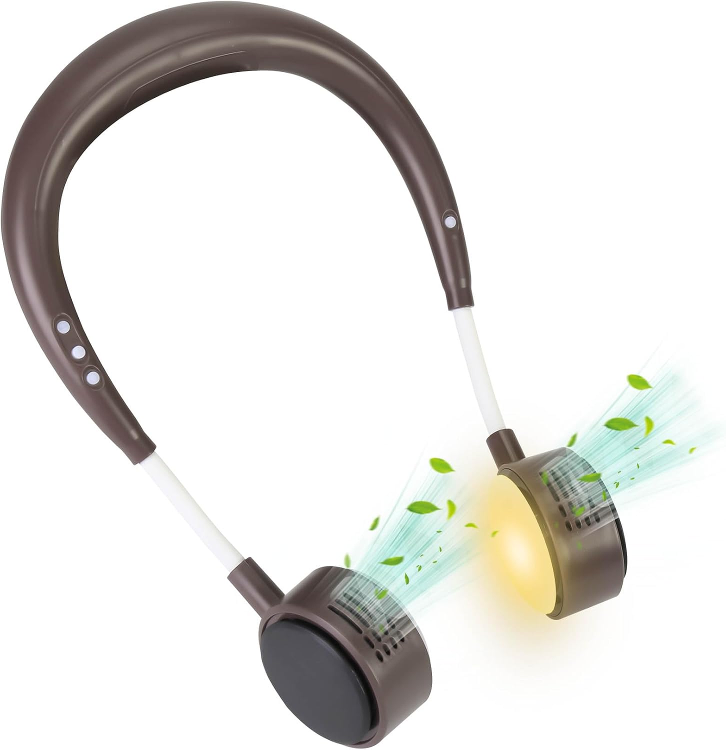 Rechargeable Neck Fan, LED Hands Free Neck Reading Light With Fan