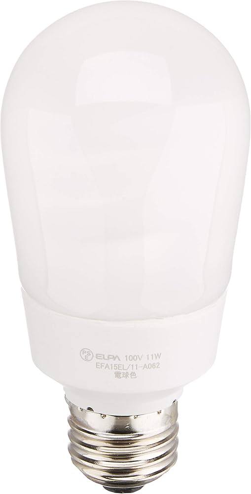 Amazon | ELPA 電球形蛍光ランプ 60W形 口金直径26mm 電球色 EFA15EL Amazon | ELPA 電球形蛍光ランプ 60W形 口金直径26mm 電球色 EFA15EL