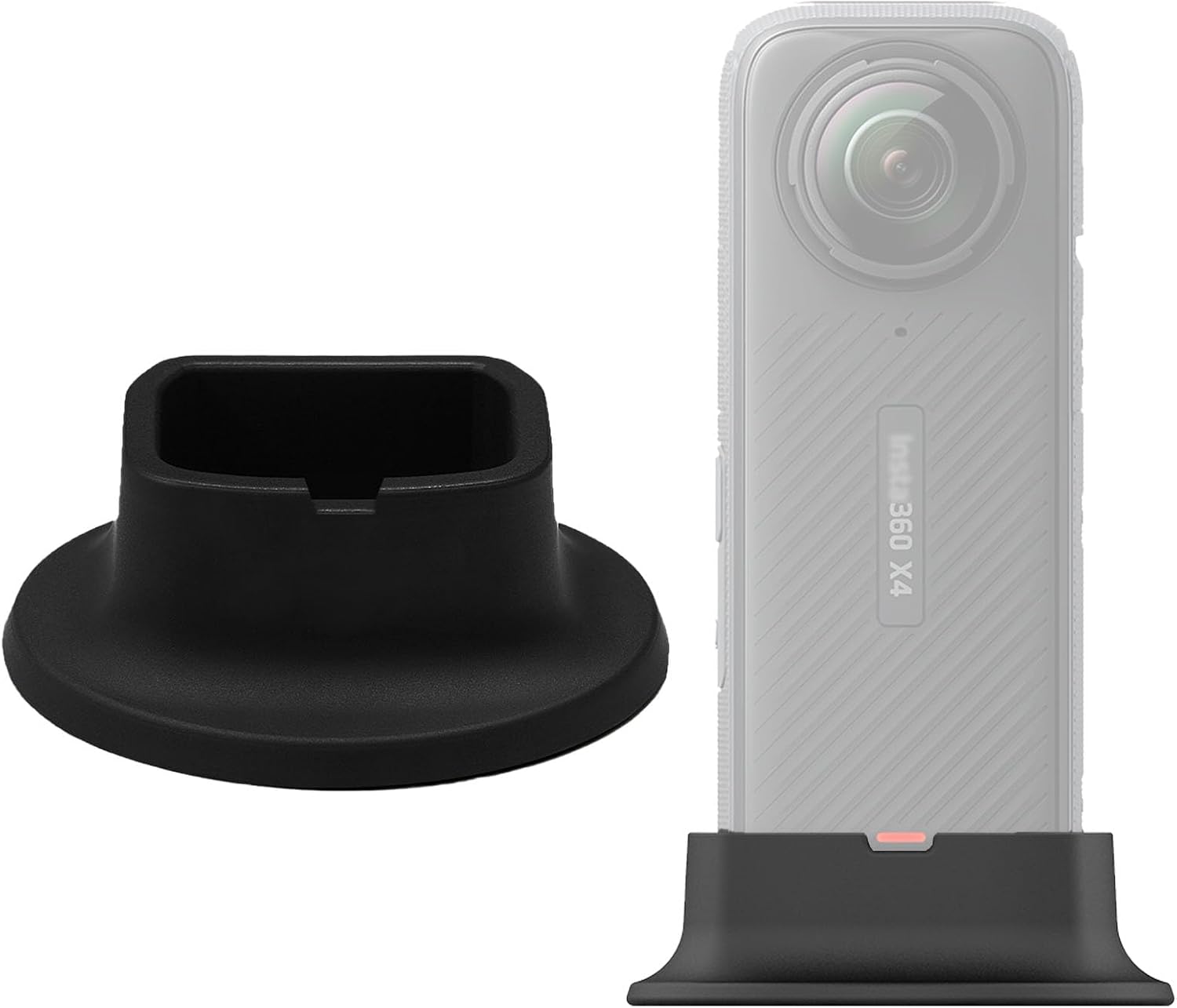 PCTC Silicone Non-Slip Desktop Mount Compatible for Insta360 X4, Lightweight and Compact, Insta360 X4 Accessories (Black)