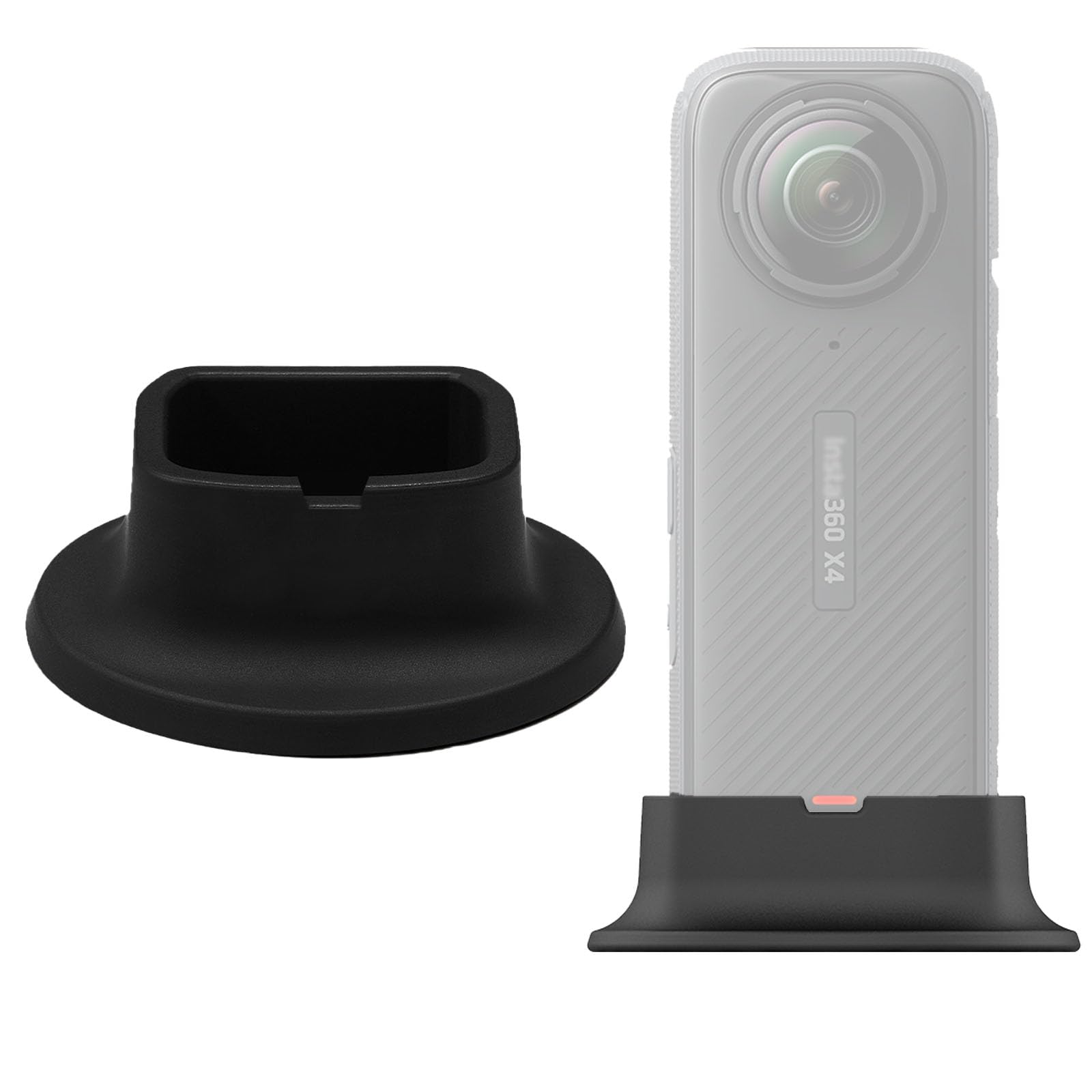 PCTC Silicone Non-Slip Desktop Mount Compatible for Insta360 X4, Lightweight and Compact, Insta360 X4 Accessories (Black)