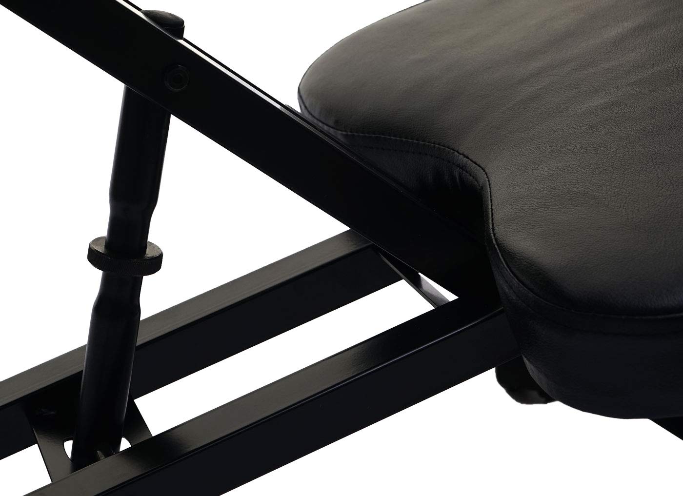 Mendler Kniestuhl HWC-E10, Sitzhocker Kniehocker, höhenverstellbar Rollen Kunstleder Metall MVG-Zertifiziert - schwarz