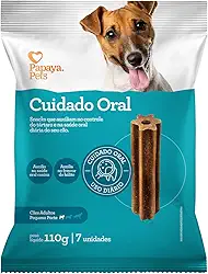 Chalesco Papaya Pets Snack Cuidado Oral para Cães 110 g Porte P Sabor Frango