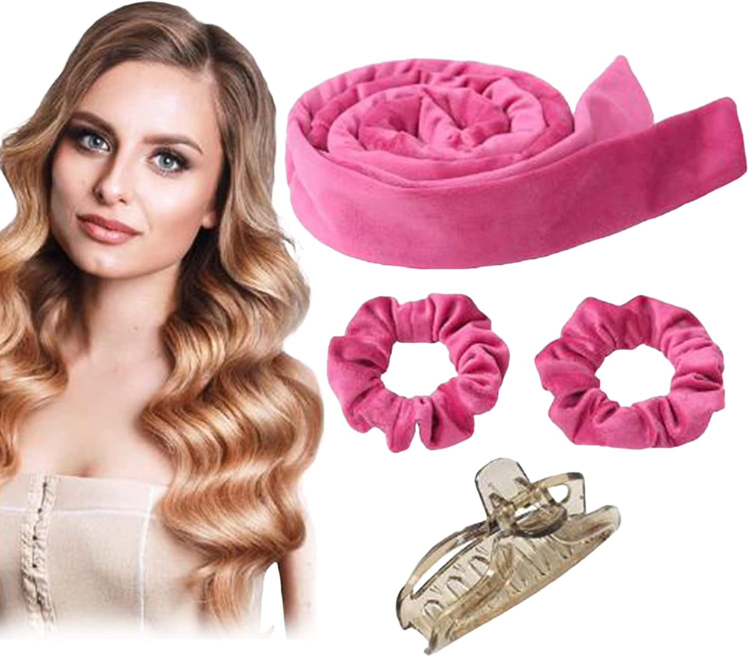 Amazon PUREAMBER カーラー 巻き髪 寝ながら hair curler ヒートレスヘアカーラー ヘアアレンジグッズ