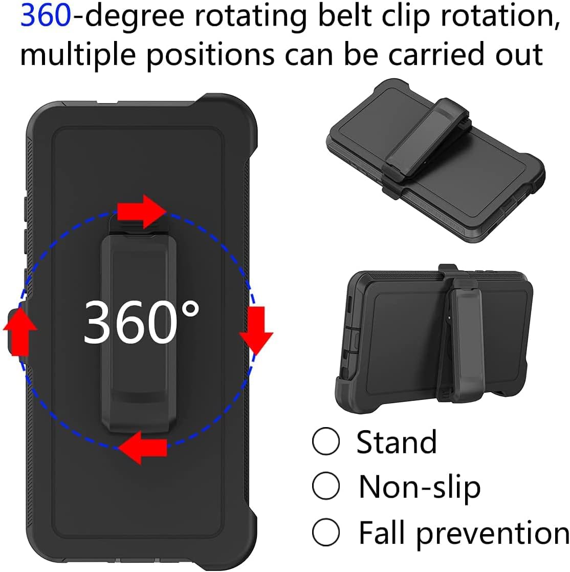 Qinmay for iPhone 8 Case, iPhone 7 Case with Tempered Glass Screen Protector [2 Pack] Kickstand [Shockproof] Heavy Duty Protection Case for Apple iPhone 7/8 Phone 4.7 inch, (WineRed-Pink+Belt Clip)