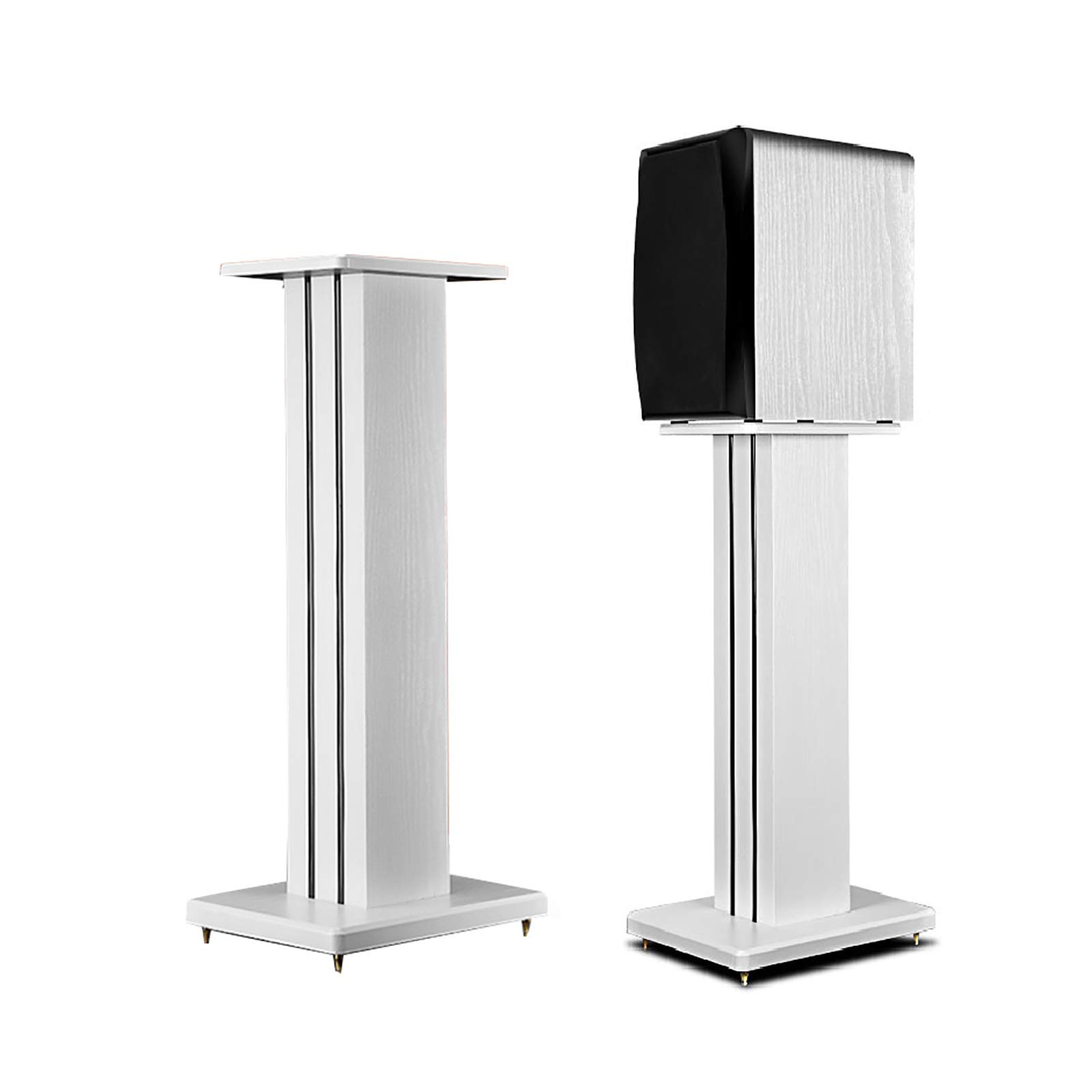 BTZHY Speaker Stands,Wooden Speaker Stand 2-Pack, for Bookshelf Speakers Up to 40 Lbs, A Variety of Heights are Available 5.9-35.4 Inches