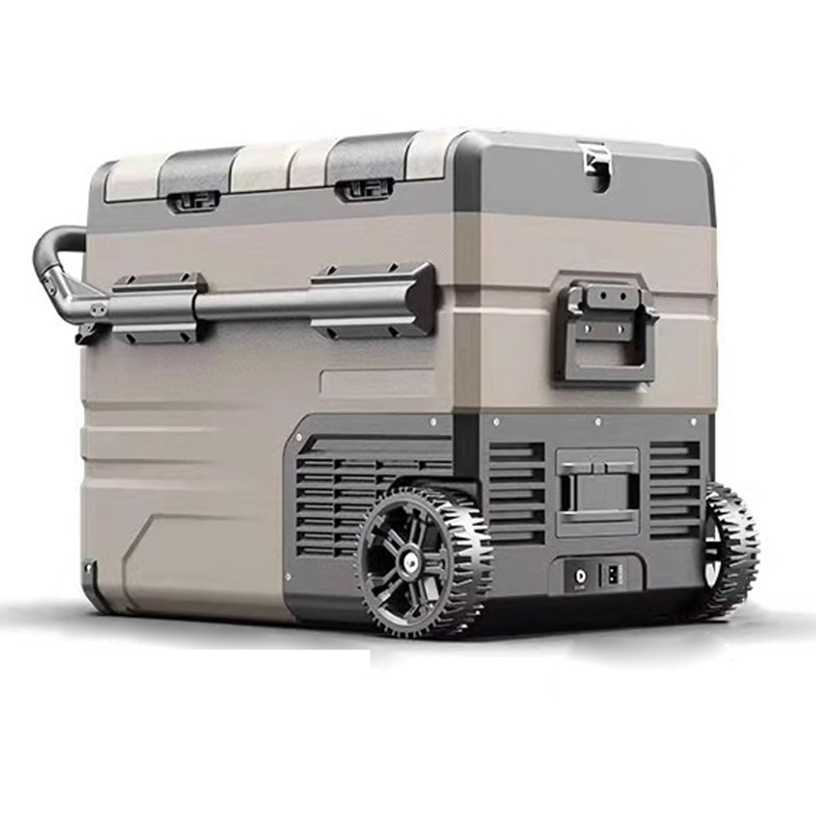 Refrigerador eléctrico portátil para coche, 35L/45L/55L con ruedas, enfriamiento rápido -20℃ a +20℃ para camión, furgoneta, viajes y cámper, diseño de doble puerta