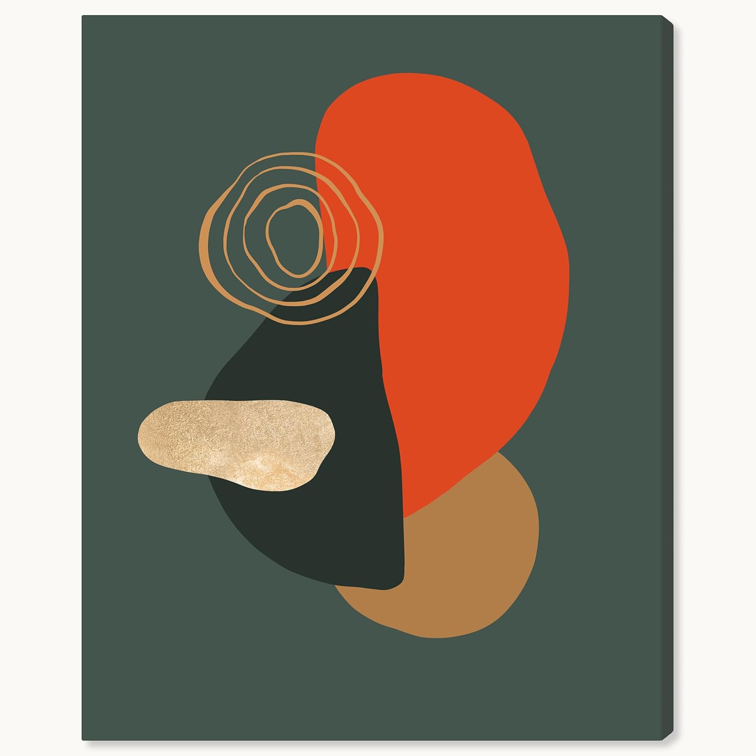 Wynwood Studio Abstract Contemporary Wrapped Canvas Art - Abstract Christmas Card, Wall Art for Living Room, Bedroom, and Bathroom, 30" x 36", Red and Green Home Decor