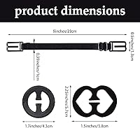 Vista 2 de REDANHA 9 clips ajustables antideslizantes para correa de brasier para la espalda, sujetadores de correa de sujetador para control de escote