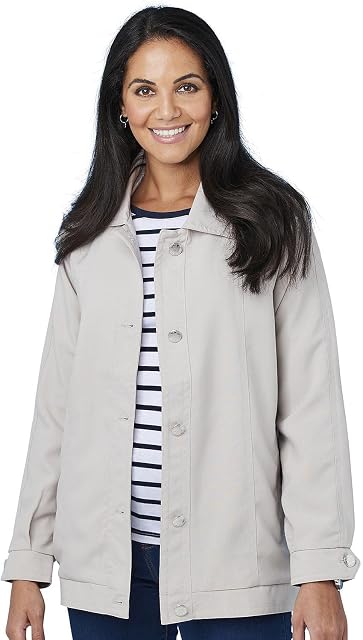 Chums | Ladies | Blouson Style Lightweight Jacket Coat With Piping |