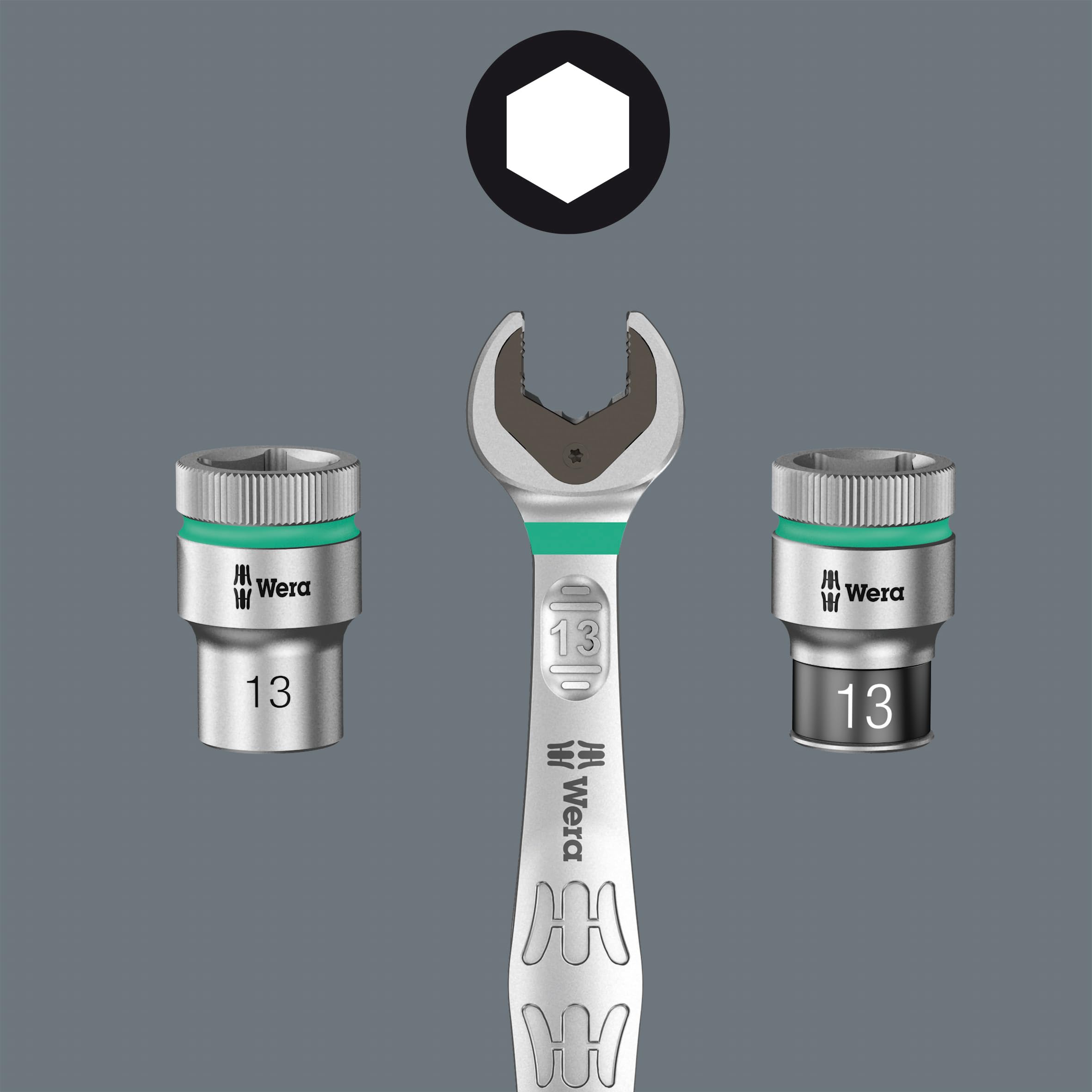 Wera 05020230001 6003 Joker 5 Set 1, Assortimento di chiave a forchetta e chiave poligonale, metrico, 5-teilig