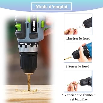 HSS 1.5mm - 6.5mm Hex Drill Bit Set Titanium Metal Drill Bits for Wood Plastic 13pcs