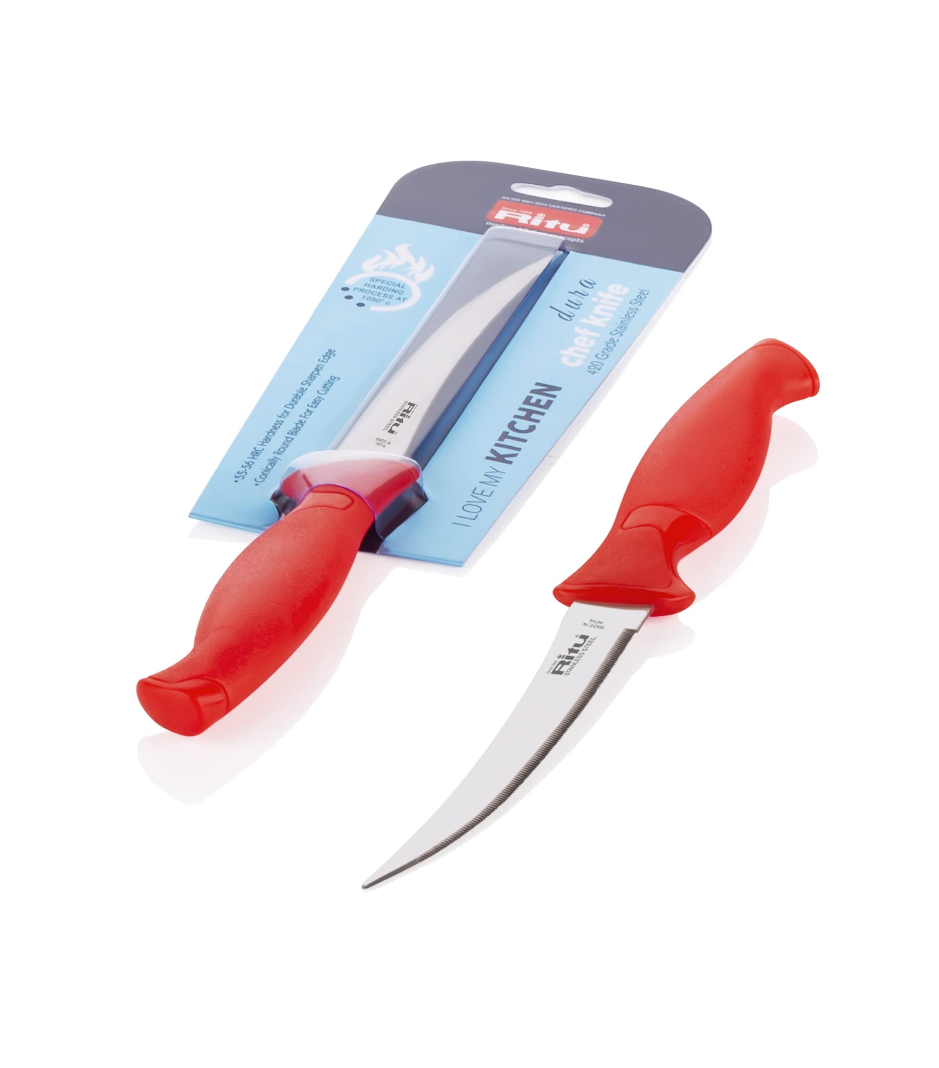 Ritu Dura Tomato Knife | 420 Hardened Blade | Standard Durable Stainless Steel Blade for Precision Cutting | Ideal for Chopping, Slicing & Dicing | Ergonomic Handle for Comfort and Control
