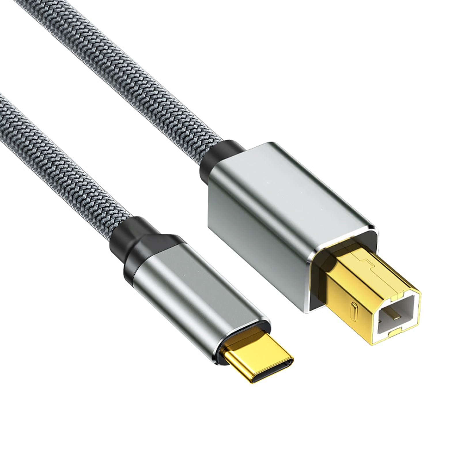 Ljmyy Type C Printer Cable USB 2.0 to USB B Male Cable Scanner Cord for Printing Laptop Computer Musical Keyboard Electronic