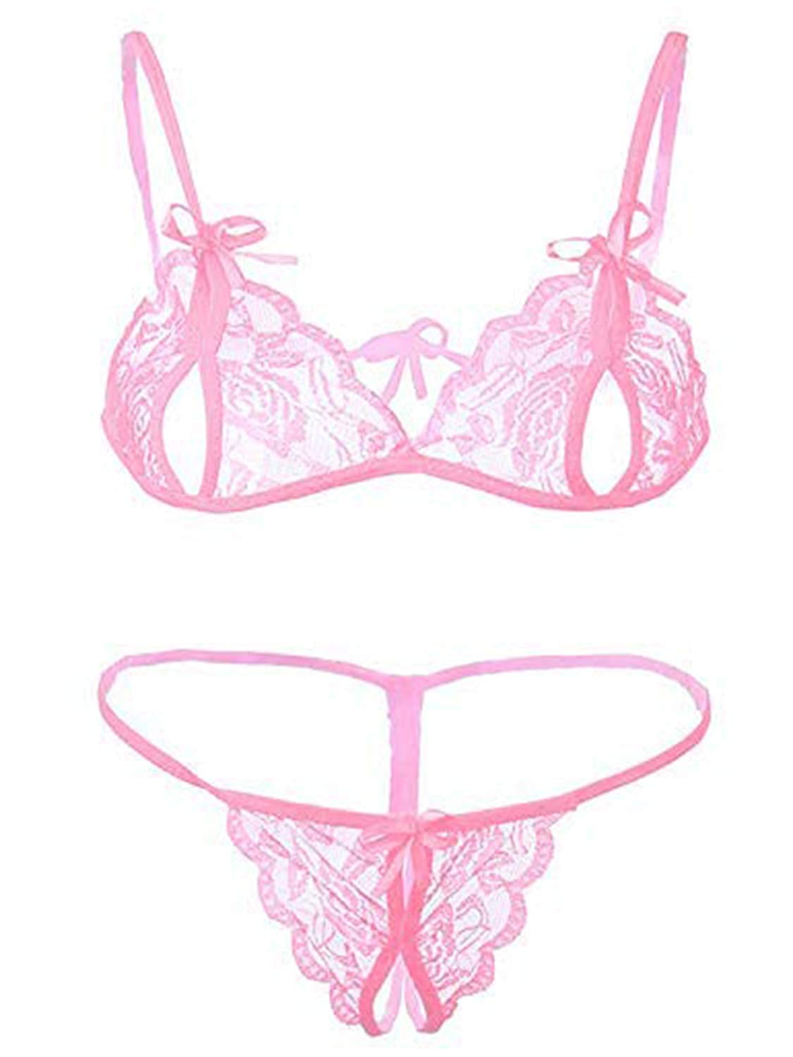 xivir Valentine Special Babydoll Bikini Set| Non-Padded Bra & Panty|Nightwear/Lingerie/Negligee |Hot & Sexy for Couples Honeymoon/First Night/Anniversary |for Women/Ladies/Girls. Pink-picture-46