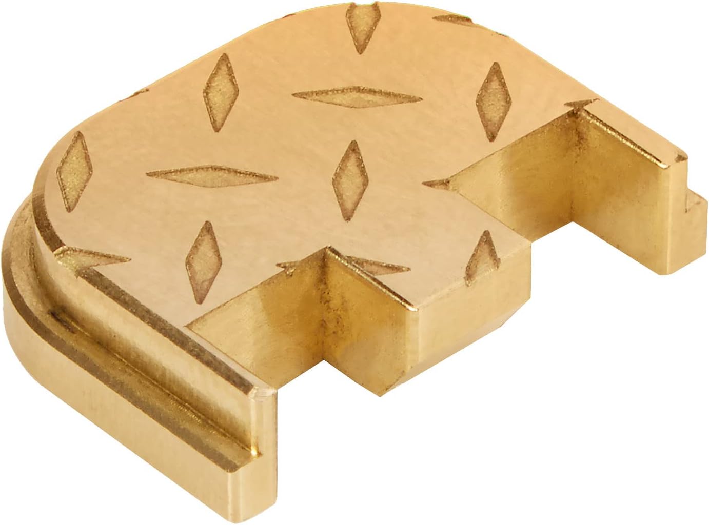 NDZ Performance Brass Slide Back Plates for Glock Gen 5 – Deep Laser Engraved – Two-Tone or Polished Brass – Fits G17, G19, G19X, G22, G23, G26, G27, G34, G45, G47, G49 – USA Made