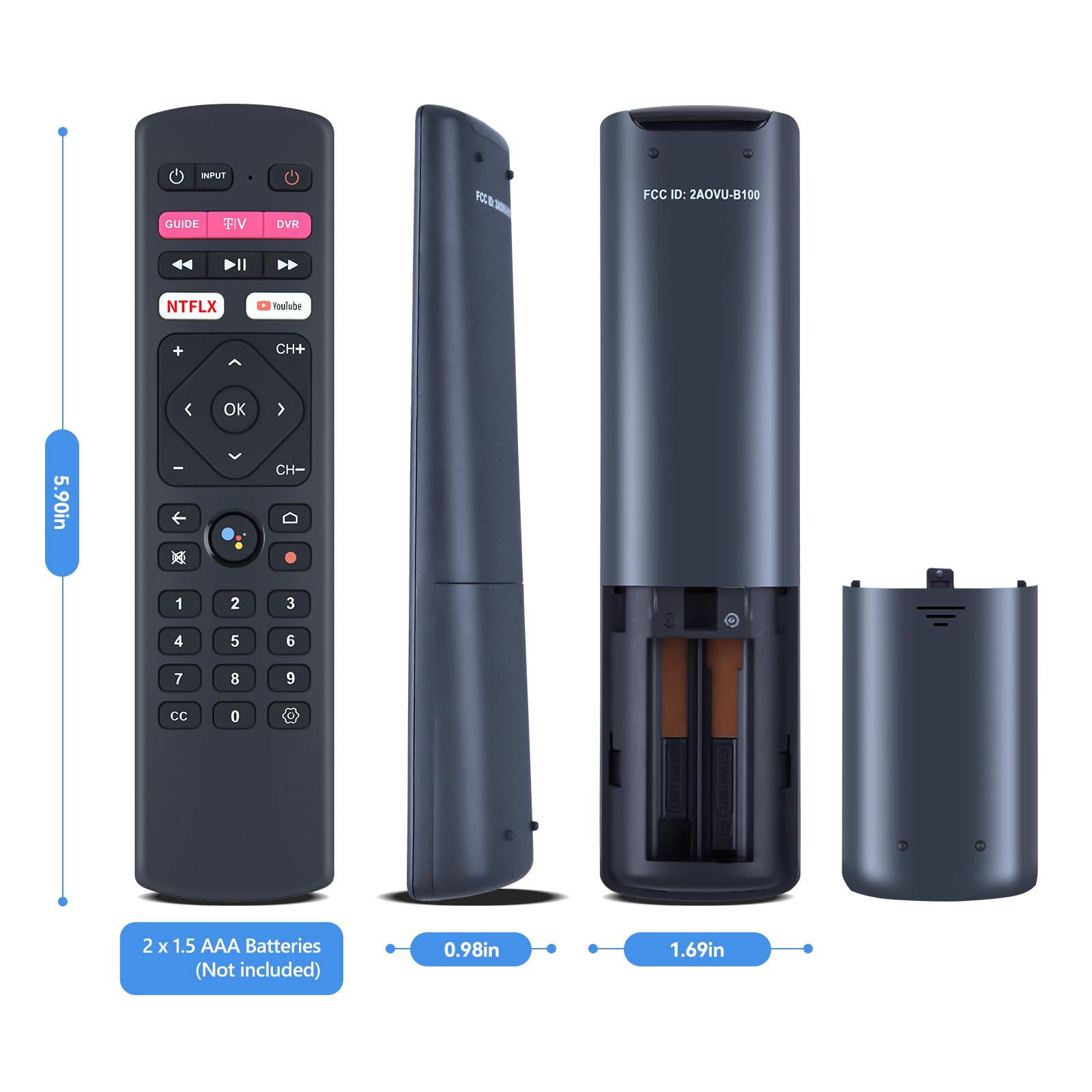 PZL Mando a distancia de repuesto por voz para T-Mobile T-Vision HUB Streaming 4K Android TV DVR Box