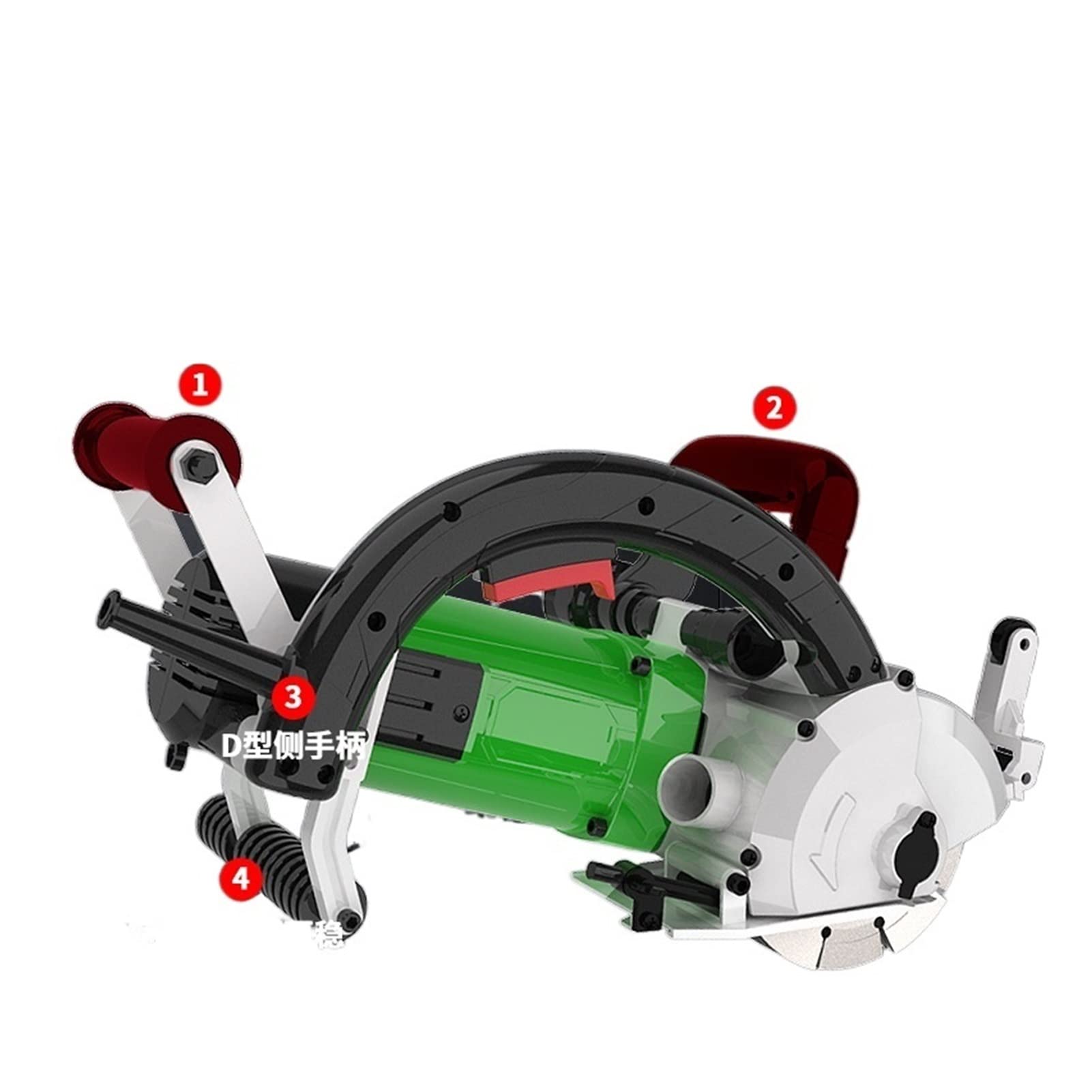 Rozadora de pared Para ranurar ladrillos y granito Máquina de corte de la pared de la pared del cazador de la pared de la pared eléctrica(1009)