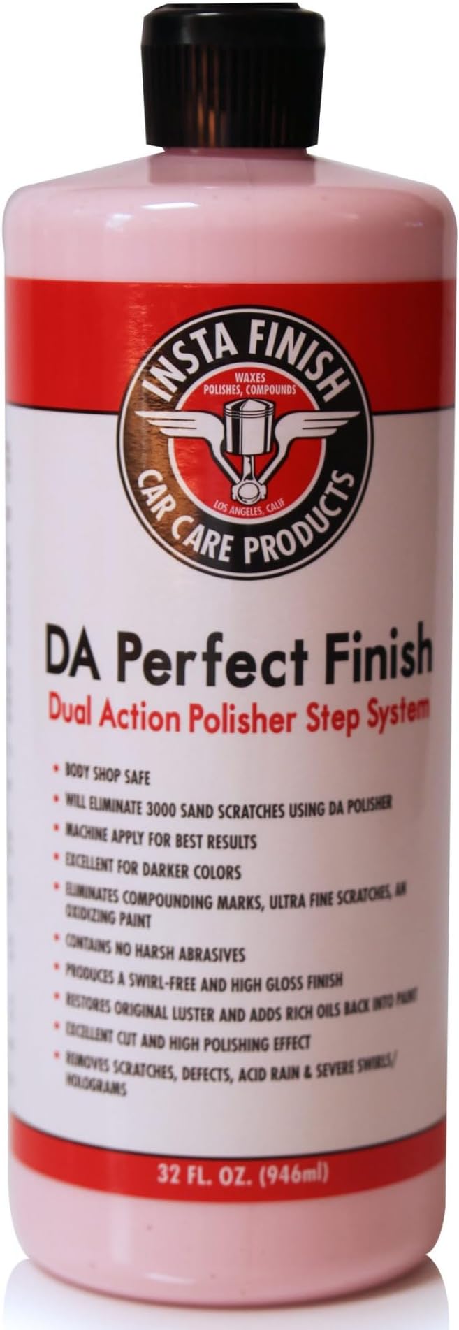 InstaFinish DA Perfect Finish Car Polish โ 32oz | Removes Swirl Marks, Scratches & Oxidation | Professional Grade Dual Action Polish for Clear Coat, Lacquer & Enamel | Showroom Gloss, Made in USA