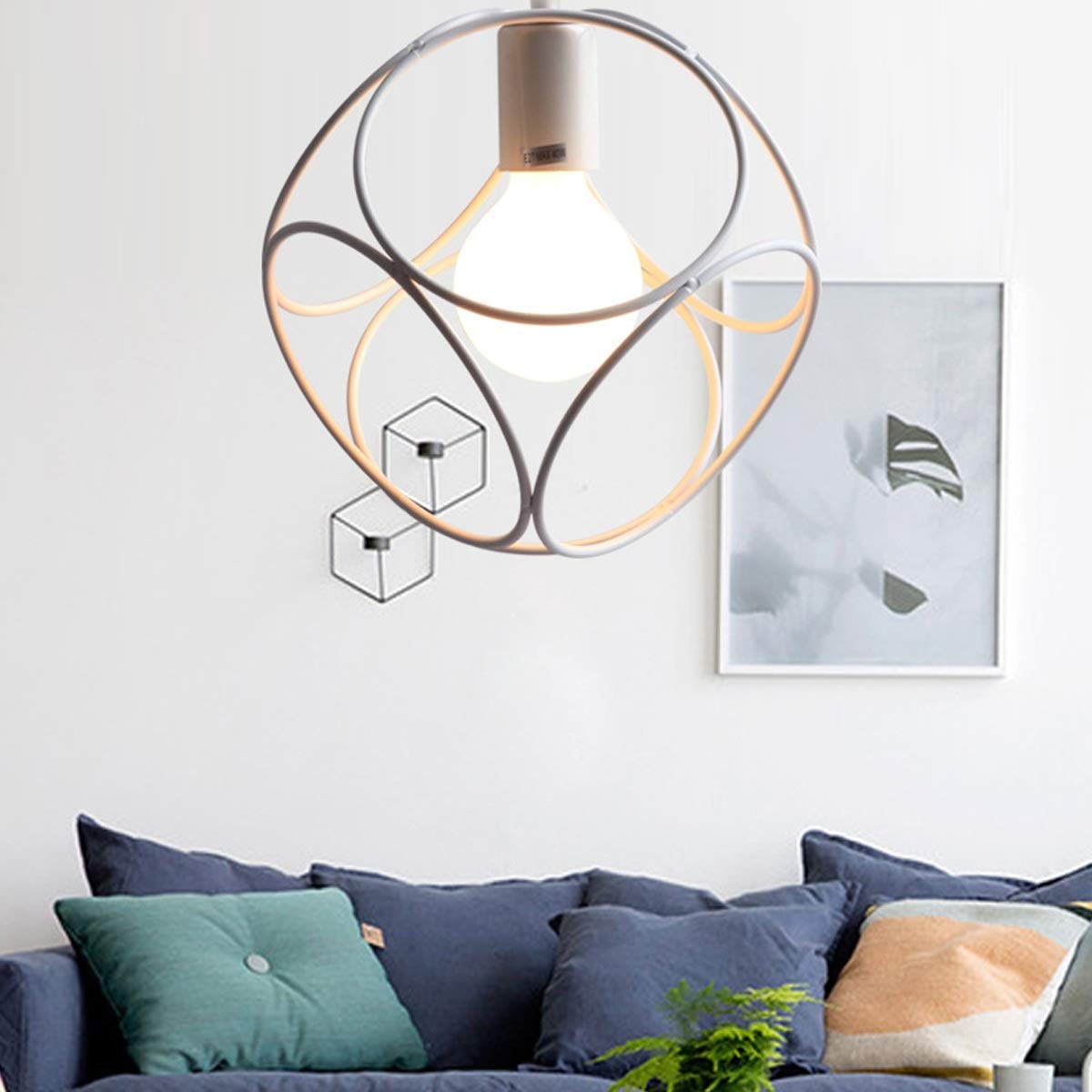 Lustre de style industriel moderne en fer forge pour restaurant - 8