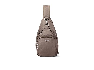 Baggallini Central Park Sling Backpack Bags Dark Umber Heritage, Nylon